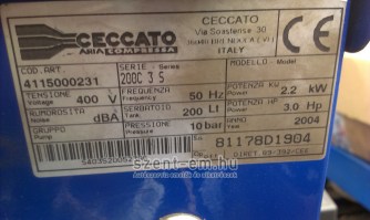 Ceccato kompresszorok 200-270 l-es, szent-em.hu